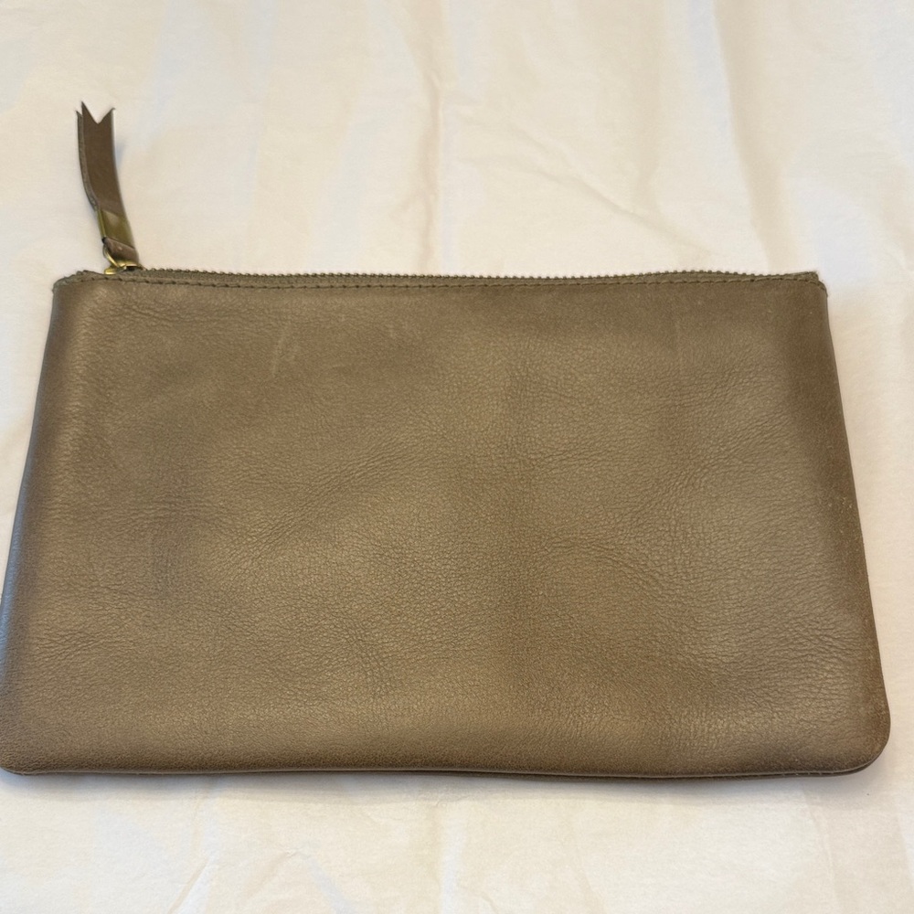 Madewell Olive Green Leather Pouch